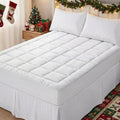 Quilted King Fitted Mattress Pad Pillow Top - Cooling Comfort