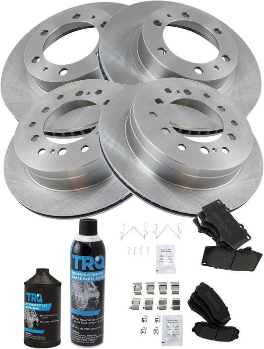 TRQ Brake Pad & Rotor Kit for 2003-2009 Toyota 4Runner & FJ Cruiser