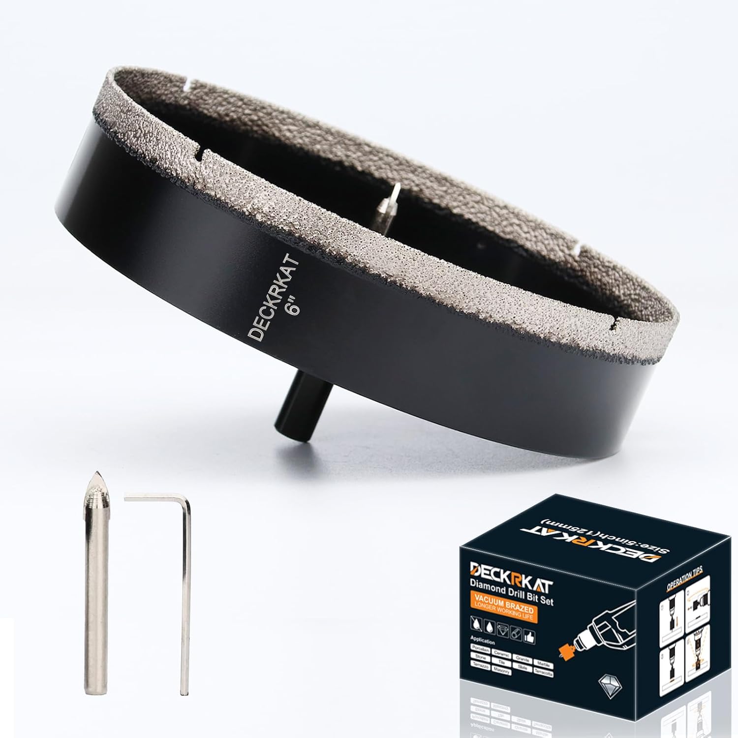 6 Inch Diamond Hole-Saw Bits for Precise Drilling on Hard Surfaces