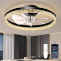 Ceiling Fans with Lights and Remote, 20in Low Profile Foldable Fan