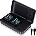 NP-W126S Batteries 2 Pack with DB-W126S Charger Case - Backup Power