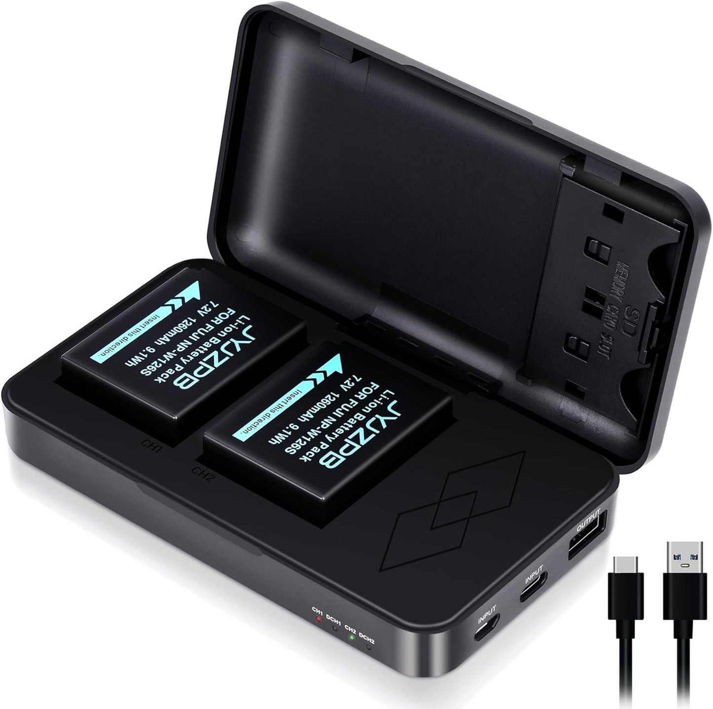 JYJZPB NP-W126S Batteries 2 Pack for Fujifilm Cameras