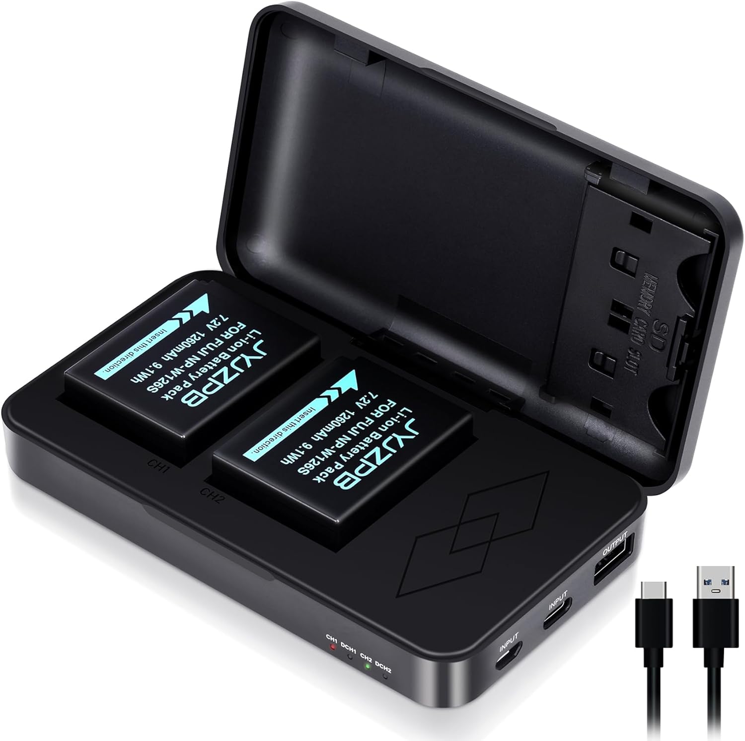 JYJZPB NP-W126S Batteries 2 Pack for Fujifilm Cameras