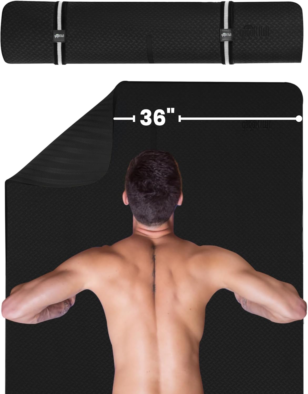 XL Non-Slip Yoga Mat with Alignment Marks - GoGoKIWI