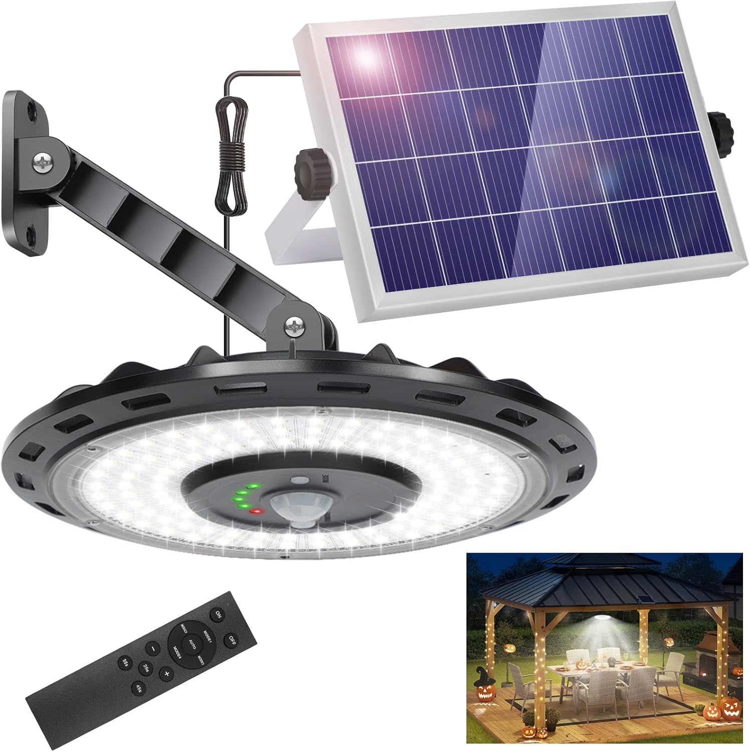 Ropelux Solar Lights Indoor Outdoor - 3000LM Dimmable Security