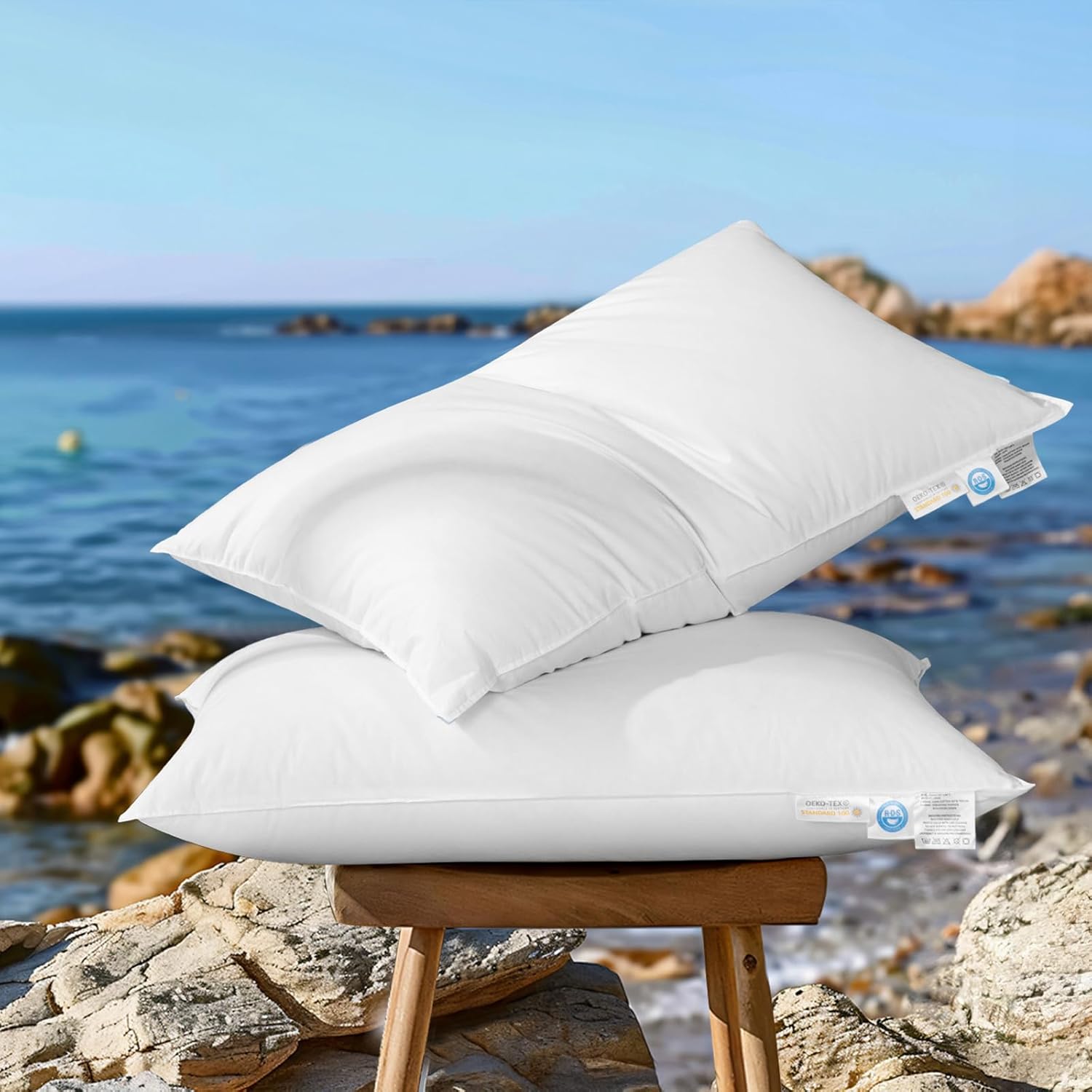 Canadian Luxury Goose Down Pillow Queen Size by AiAngu