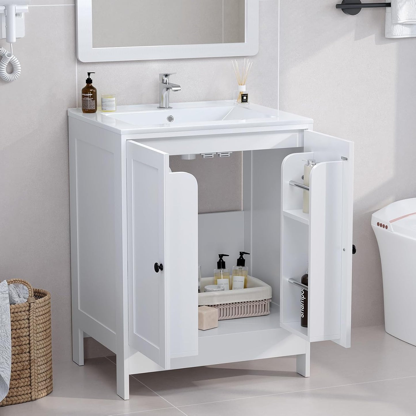 VINGLI Bathroom Vanity with Ceramic Sink for Modern Spaces