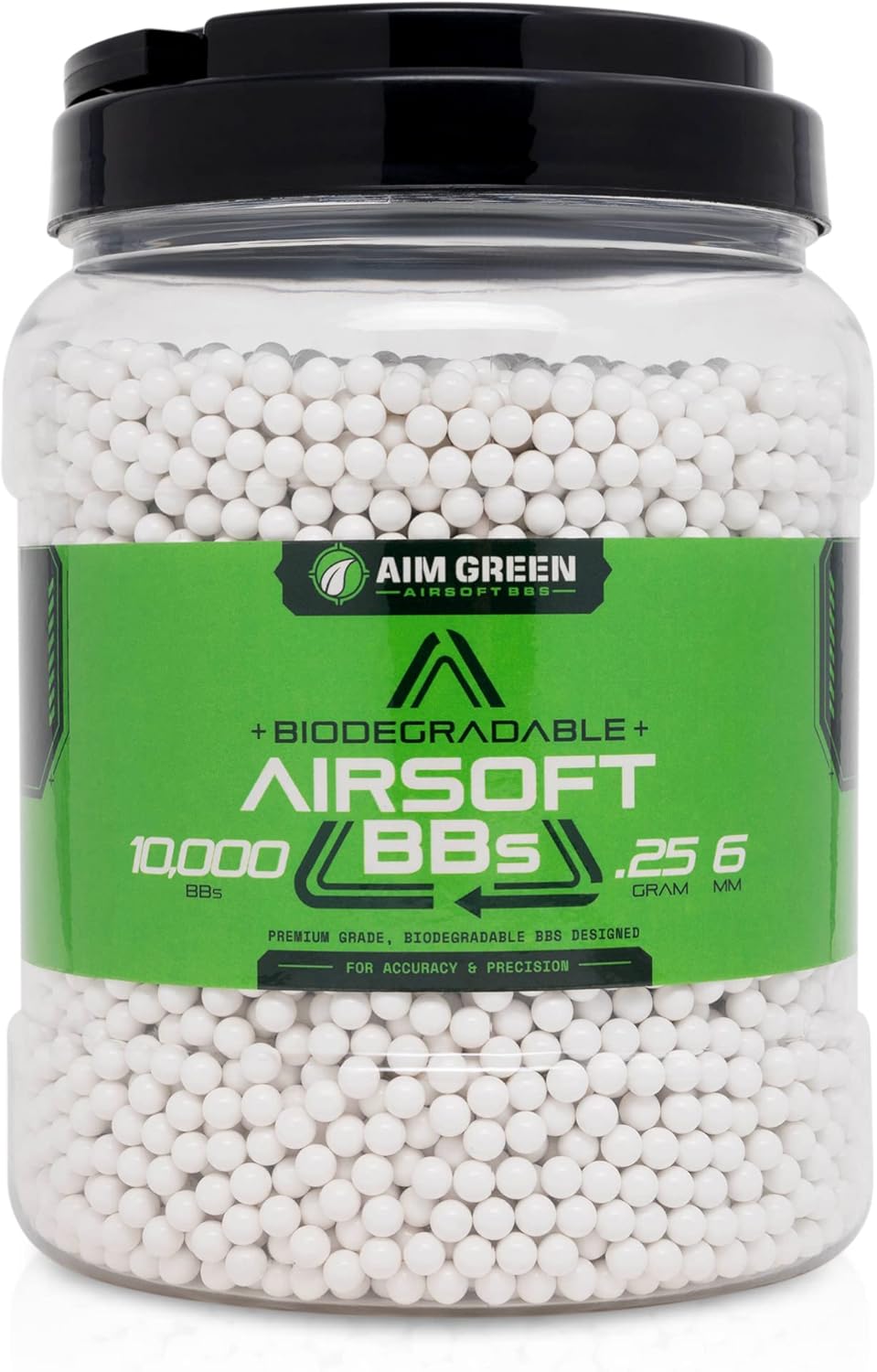 Aim Green Biodegradable Airsoft BBs for Precision Shooting