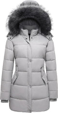 GGleaf Women's Winter Thicken Puffer Coat Warm Snow Jacket with Fur 2