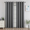 Blackout Curtains Thermal Insulated Room Darkening Drapes - Light Grey