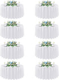 sancua White Round Tablecloth 108 in - 8 Pack Durable Polyester