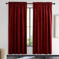 NICETOWN Christmas Red Velvet Curtains for Home Decor Panels