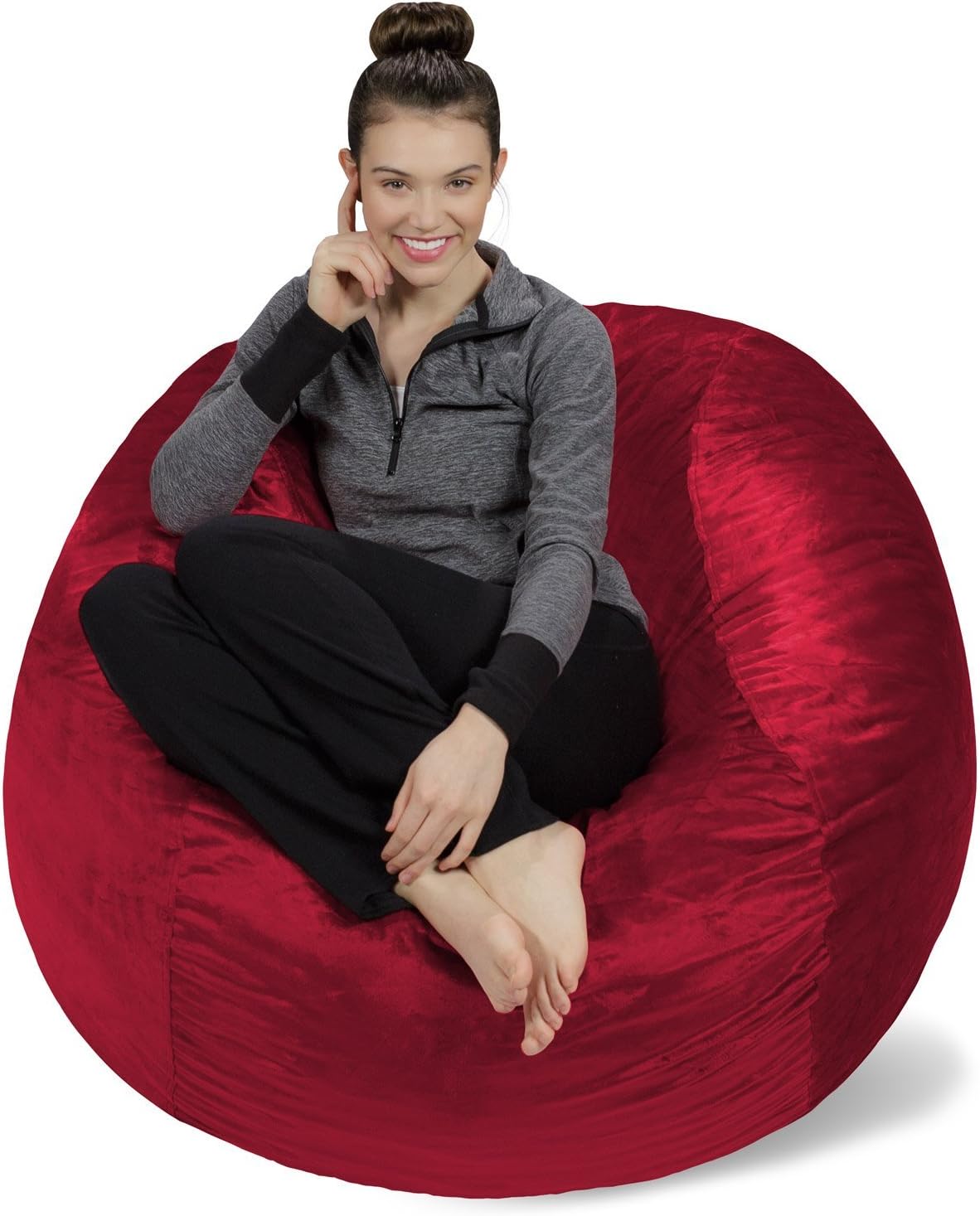 Plush Memory Foam Bean Bag Chair - Cozy Dorm Furniture