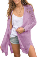 Misassy Womens Open Front Knit Sheer Cardigan - Lightweight Summer be