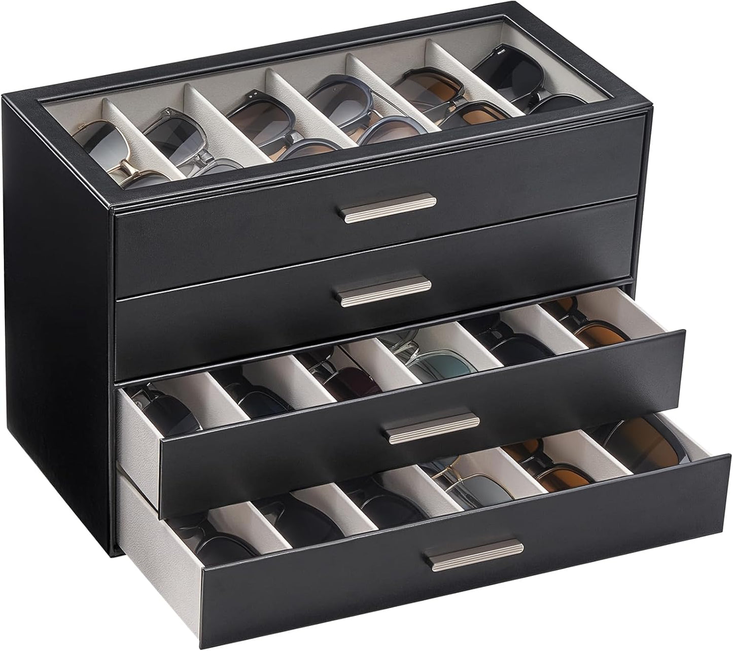 Lolalet Beige Sunglasses Storage Box for Women - Stylish Organizer