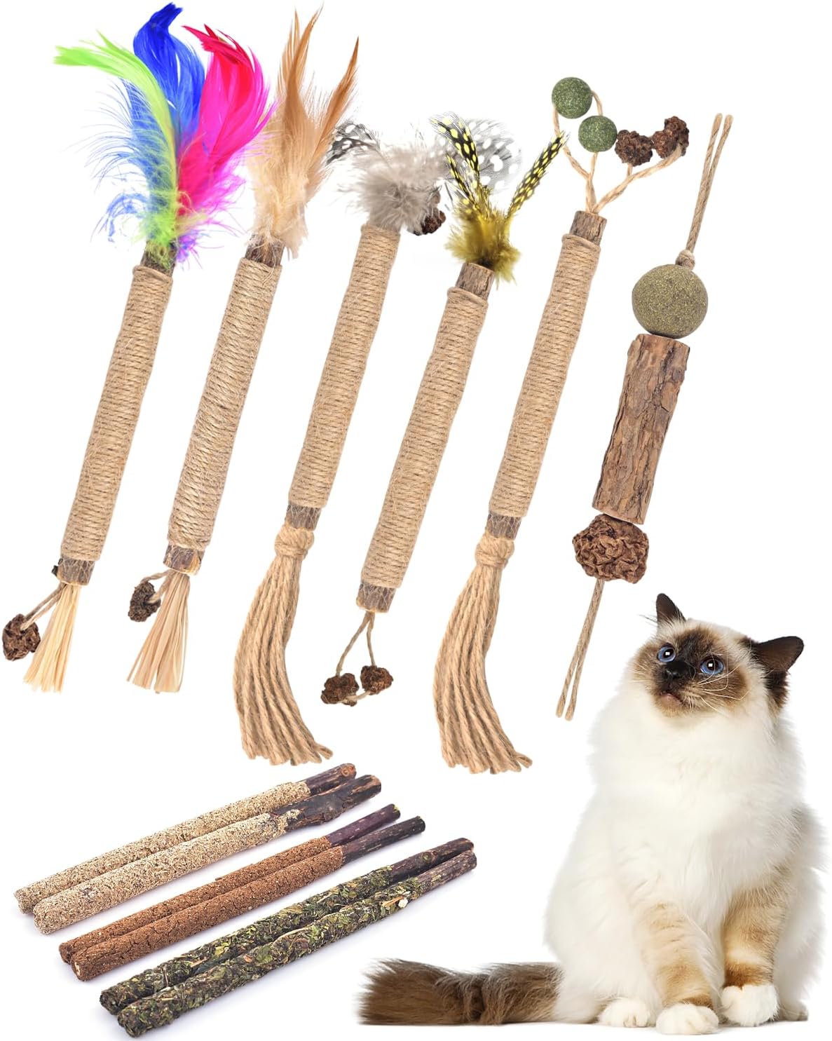 12 Pack Silvervine Chew Sticks for Cats - Dental Care & Anxiety Relief