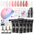 Poly Extension Gel Nail Kit 6 Colors with 48W Lamp - Starter Set