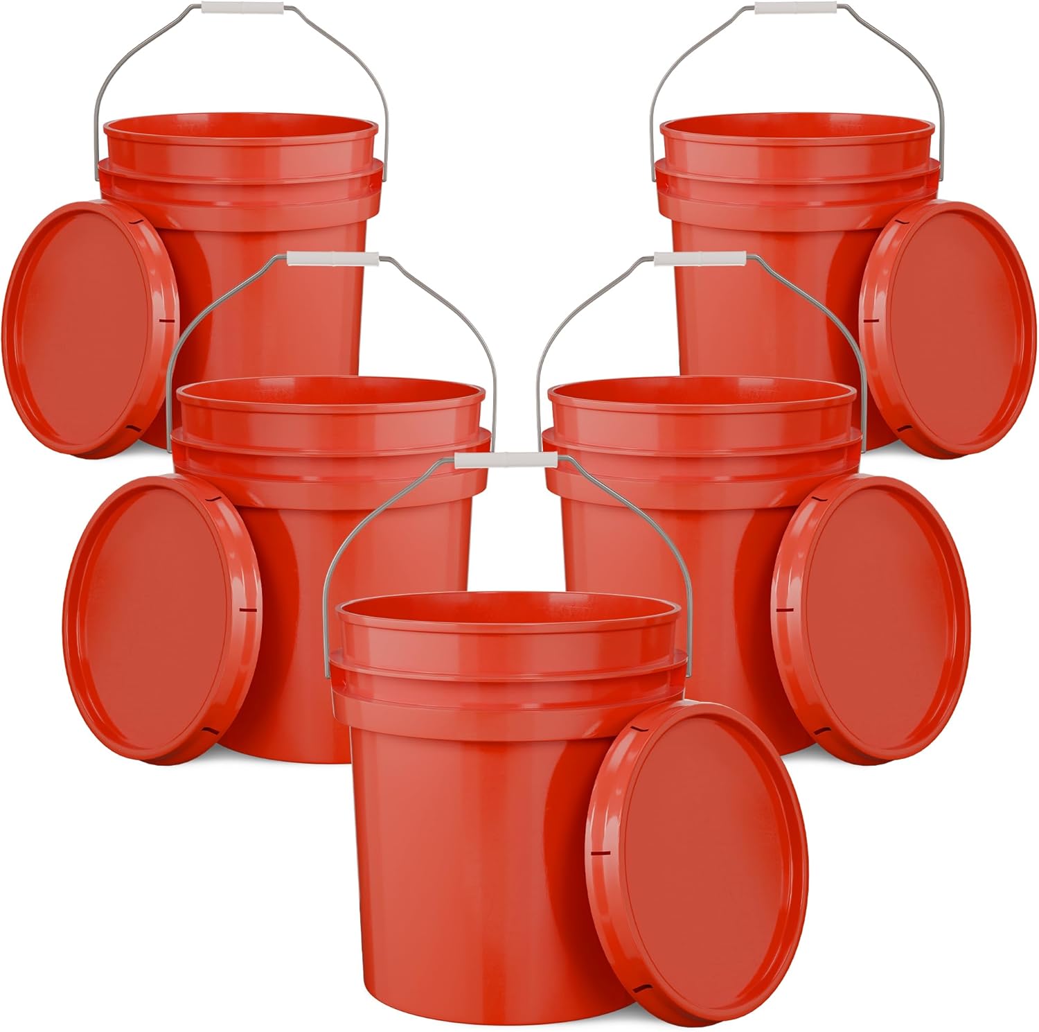 EconoHome 5-Gallon Bucket Pail Container with Lid for Storage