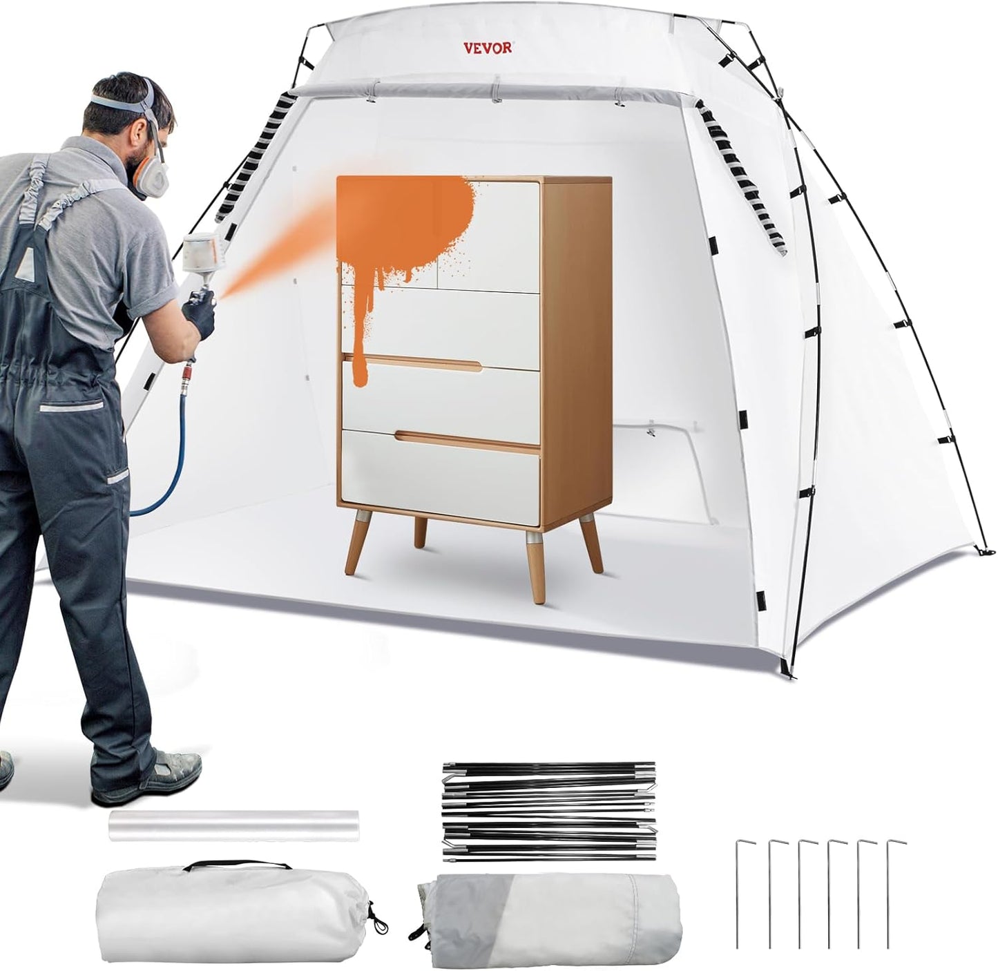 VEVOR Portable Paint Booth for DIY Projects and Furniture