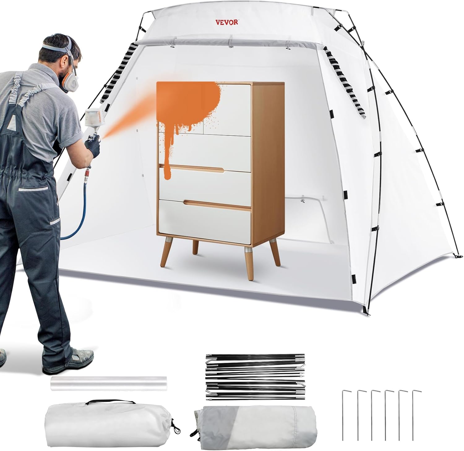 VEVOR Portable Paint Booth for DIY Projects and Furniture