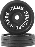 Cast Iron 1-Inch Standard Weight Plate 45 lb - Black Baked Enamel