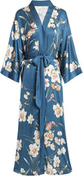 Aensso Long Silky Kimono Robe for Women - Lightweight Luxury Lounge