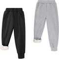 BIG ELEPHANT Boys Girls Fleece Lined Sweatpants for Winter Warmth