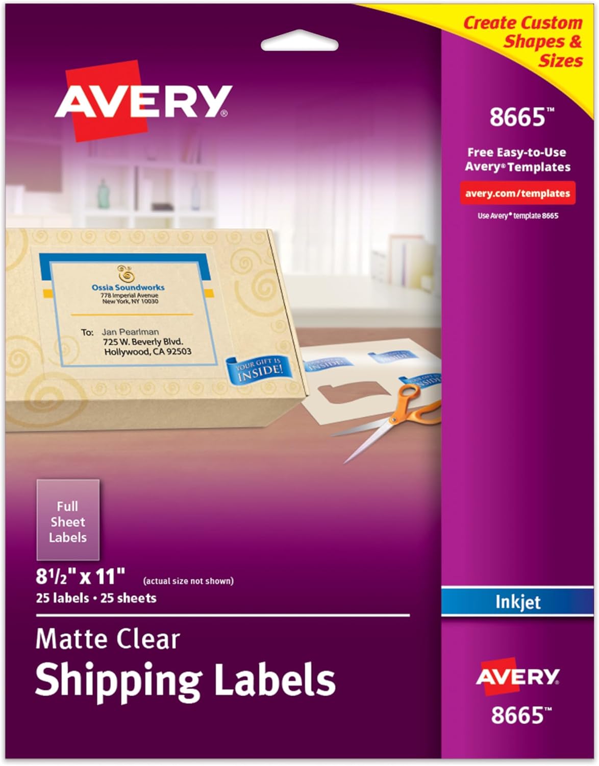 Avery Full Sheet Printable Shipping Labels for Custom Use