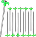 Galvanized Non-Rust Tent Pegs - Heavy Duty 12 Pack