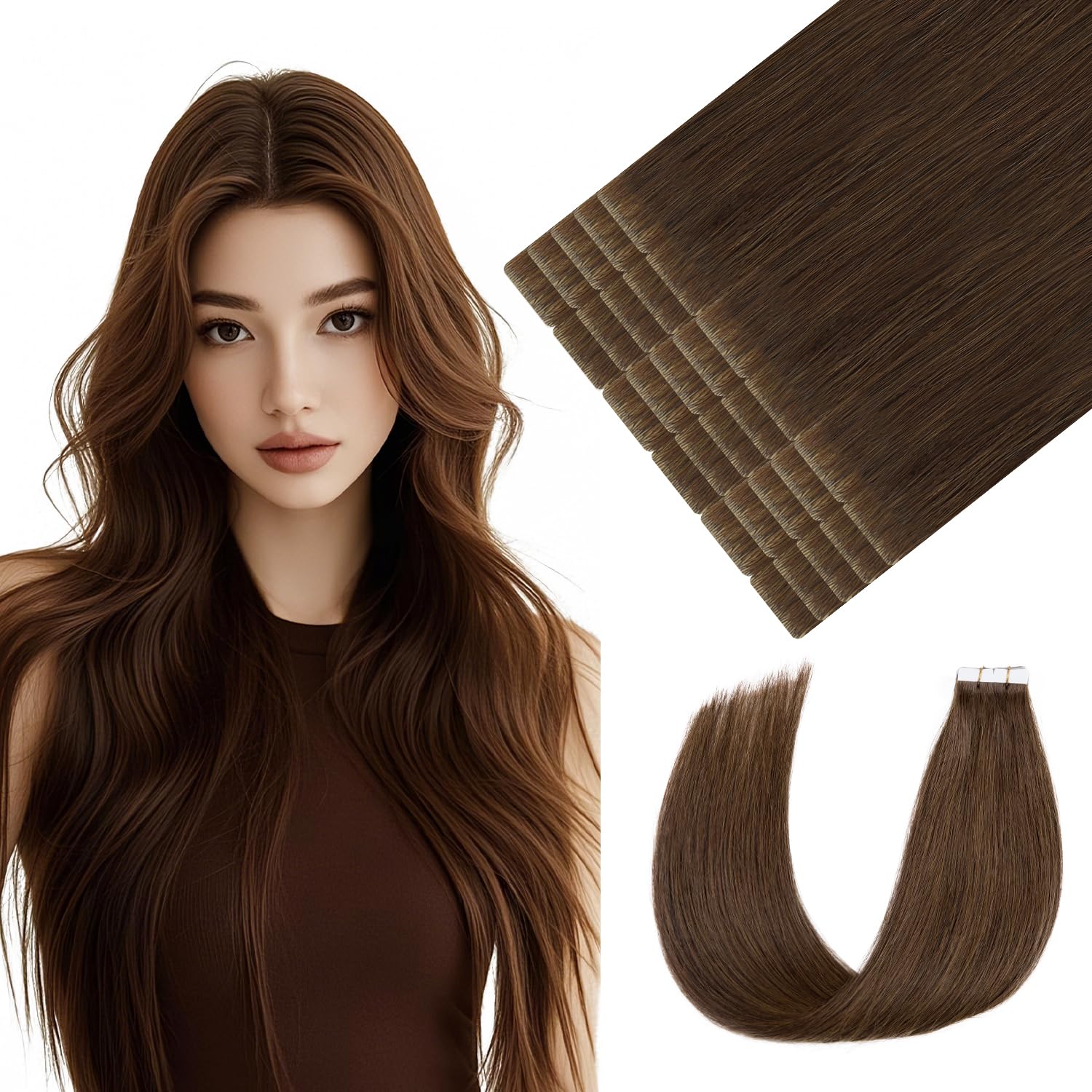 Youngsmile Invisi Edge Tape in Hair Extensions for Natural Look