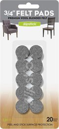 Slipstick Premium Wool Felt Furniture Pads 3/4 in Round - Quiet Floor
