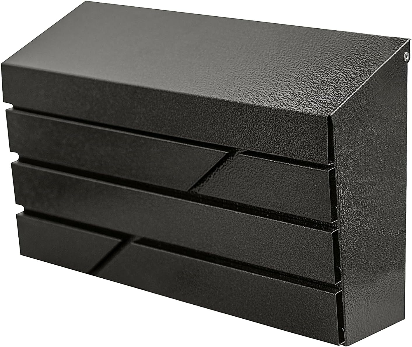 Large Capacity Wall Mount Mailbox for House Outside, Black-Gold