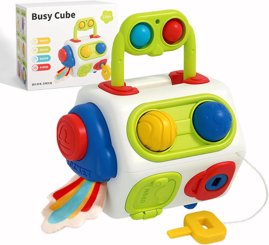 Montessori Busy Cube - Ideal Travel Toy!