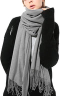 OHAYOMI Womens Thick Oversized Pashmina Shawl Wrap for Winter