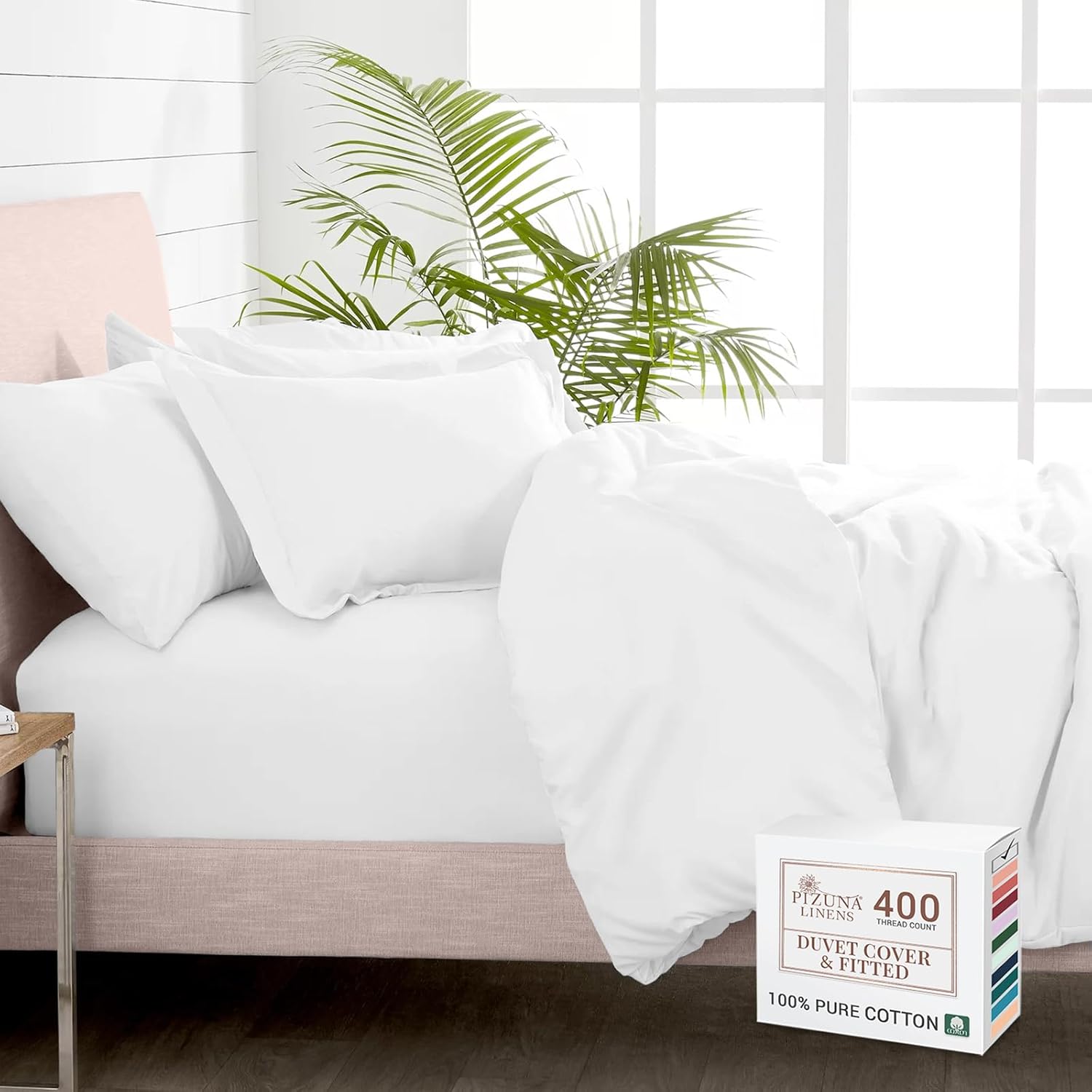 Pizuna 100% Cotton Full Duvet Cover Set for Luxurious Comfort
