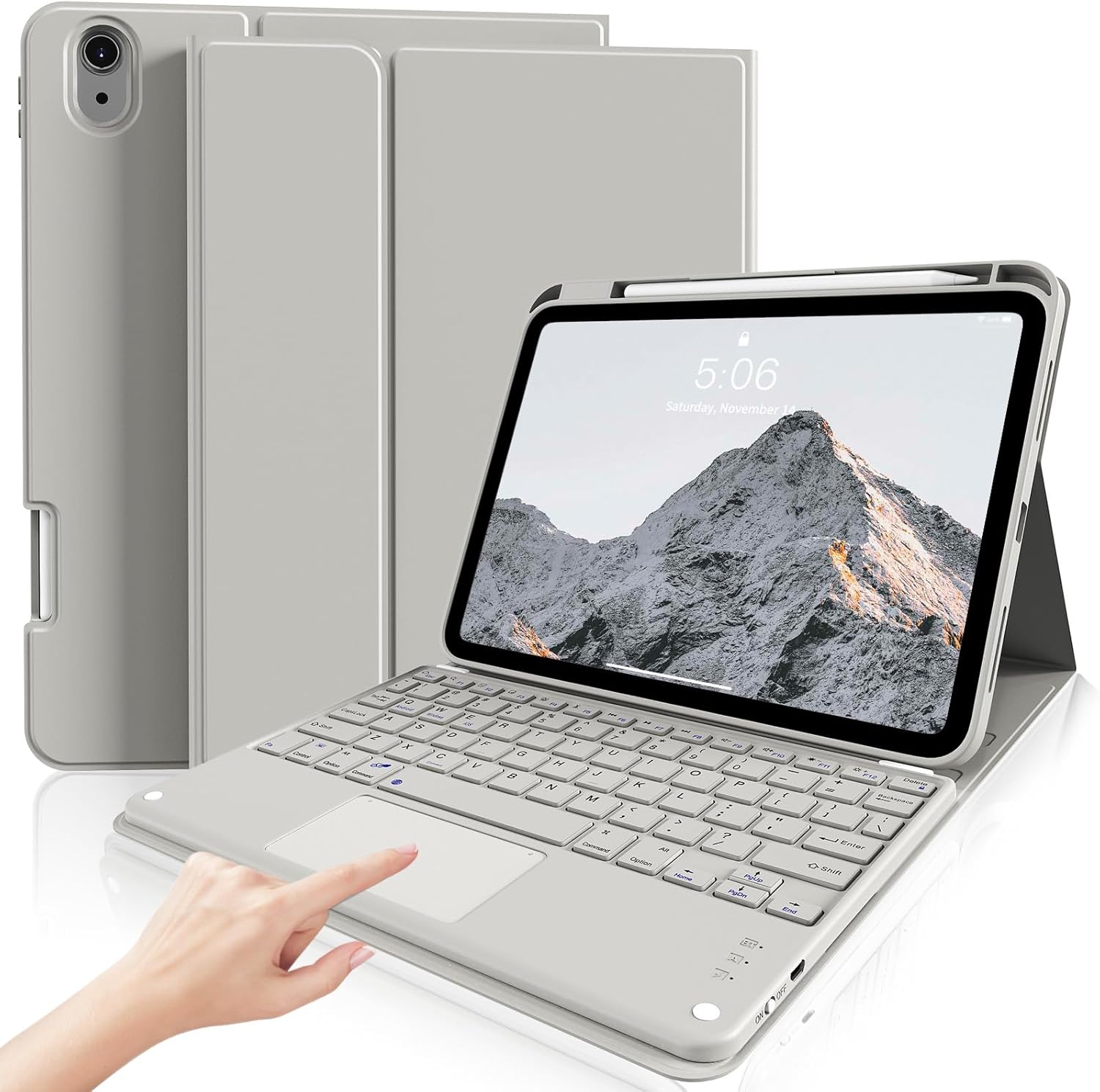 kenke iPad 11/10th Gen Case with Keyboard and Trackpad
