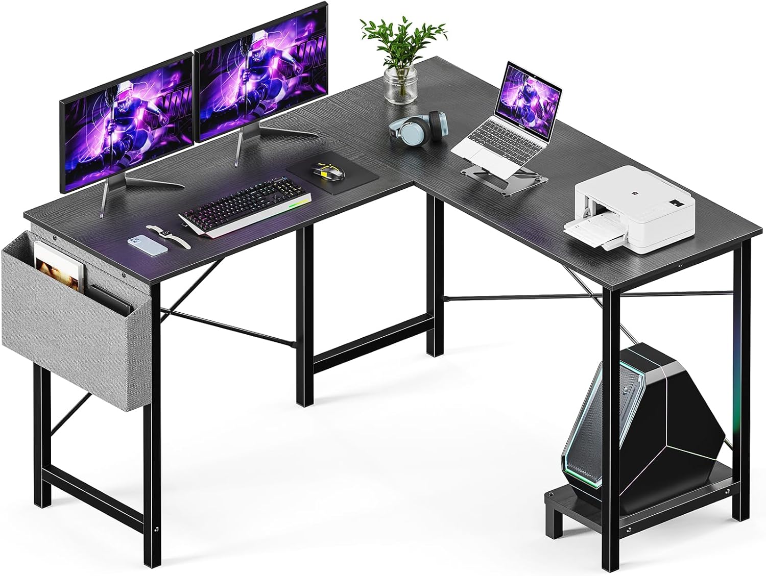 L Shaped Computer Desk for Gaming and Home Office Setup