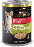 Purina Pro Plan Weight Management Wet Dog Food Beef and Rice - Low Fat