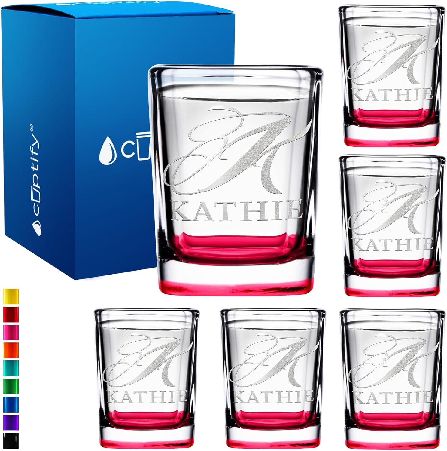 Personalized Shot Glasses Set of 6 for Unique Gifts and Occasions