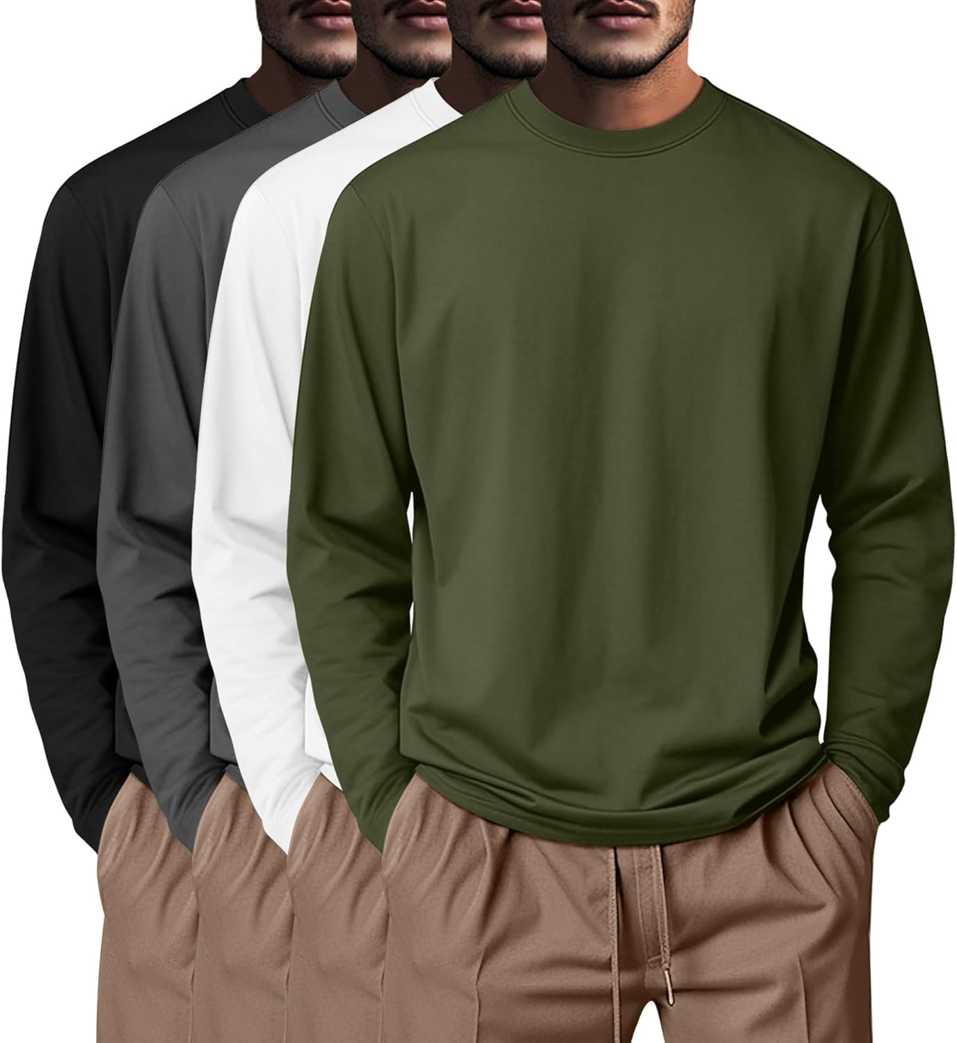 Neer 4 Pack Mens Big and Tall Shirts for Comfort and Style