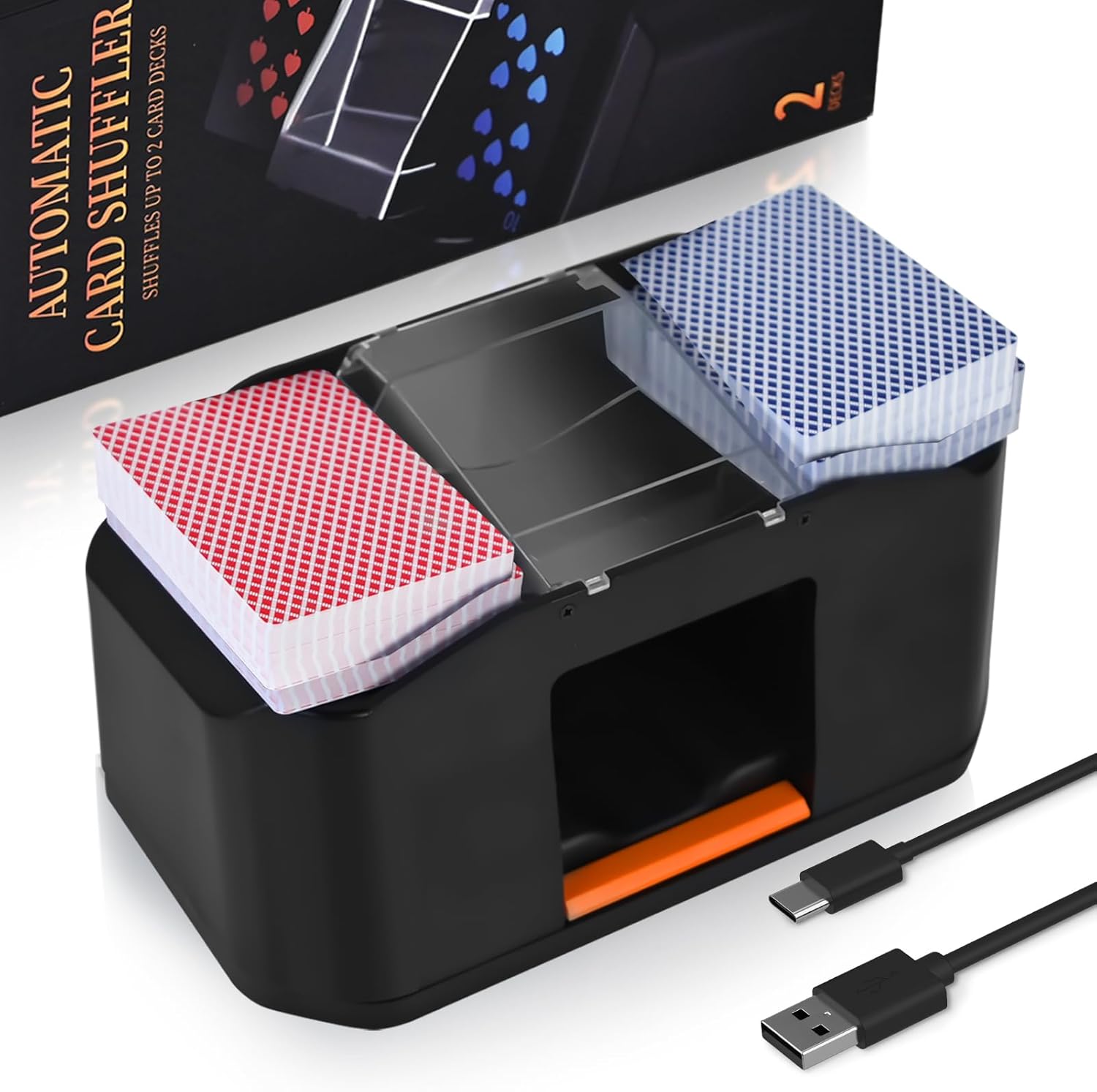 Nileole Quiet Rechargeable Card Shuffler for Home Games