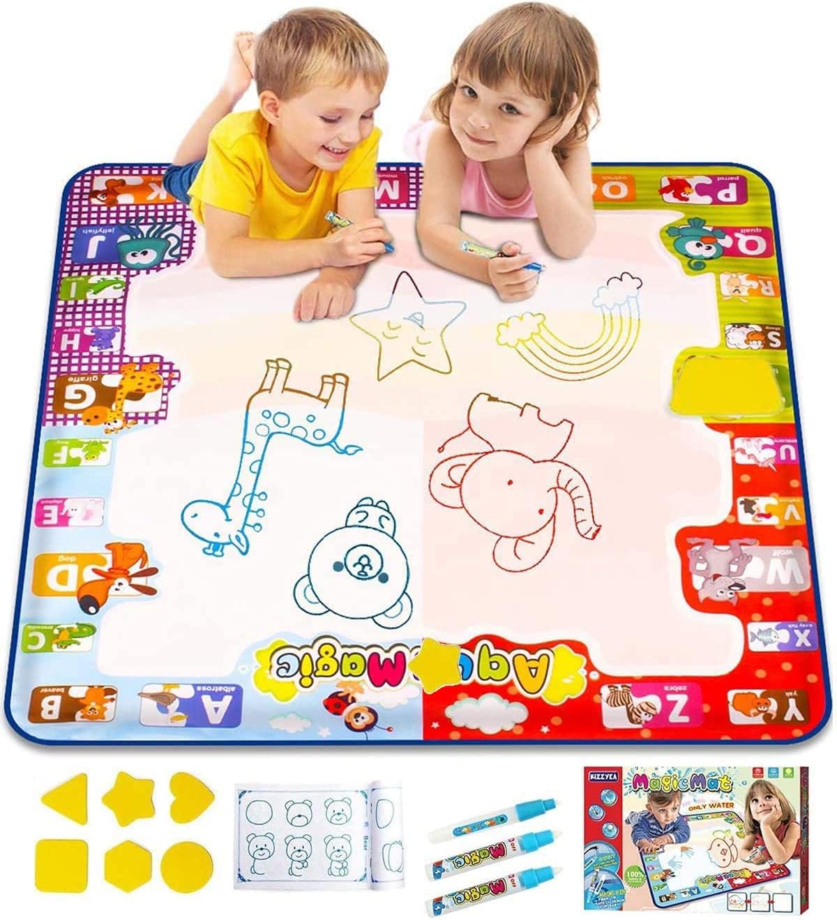 KIZZYEA Water Doodle Mat - Mess-Free Fun for Toddlers