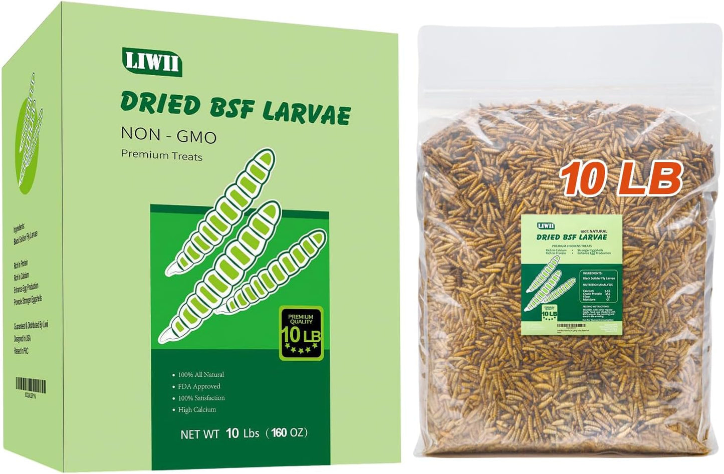 High Protein Dried Black Soldier Fly Larvae for Healthy Hens