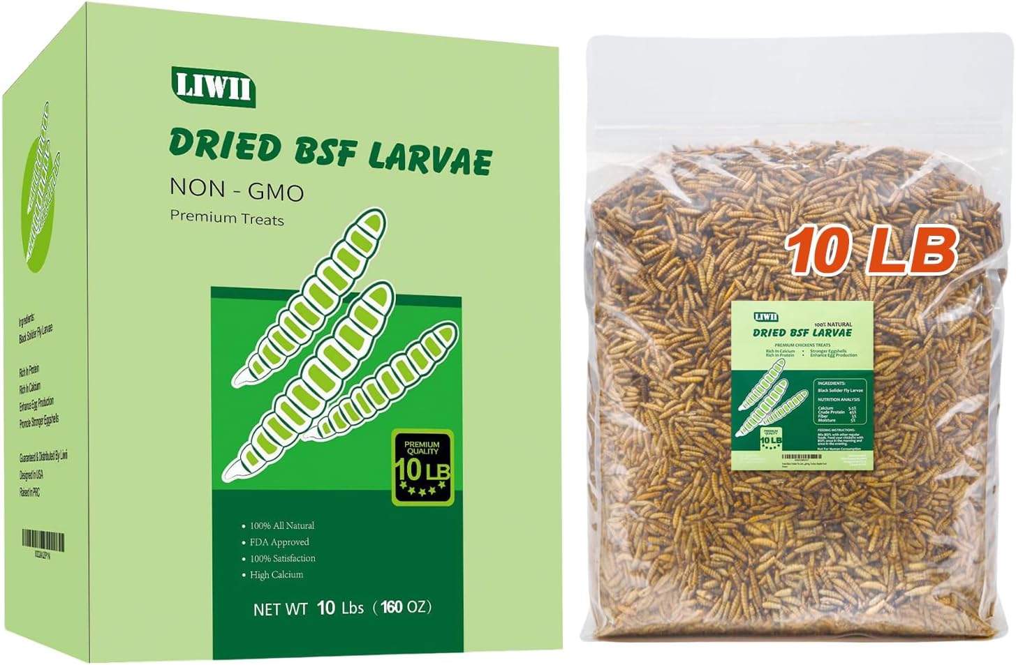 High Protein Dried Black Soldier Fly Larvae for Healthy Hens