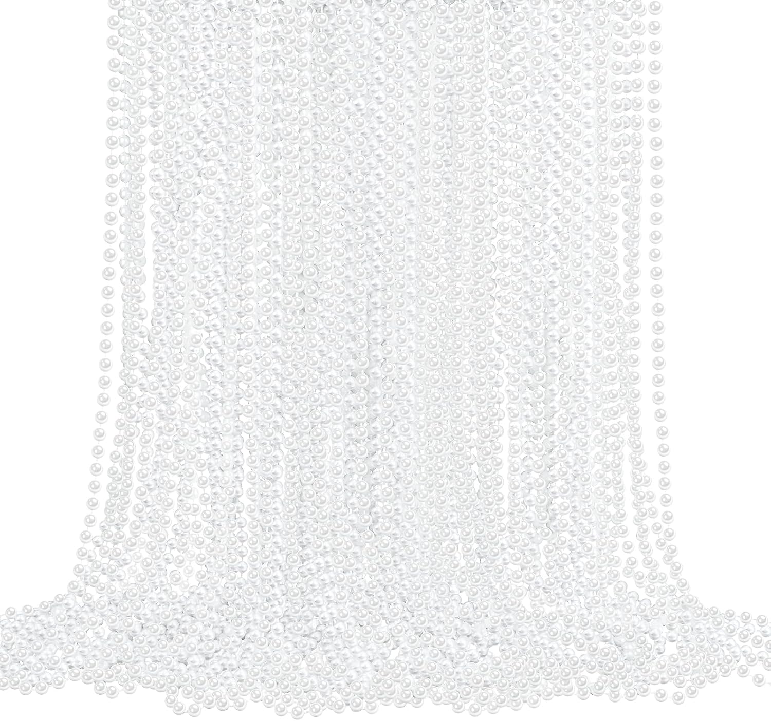 100 Pack Faux Pearl Necklaces for Elegant Party Decorations