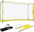 Portable Soccer Goal Collapsible Net with Metal Base - Quick Setup