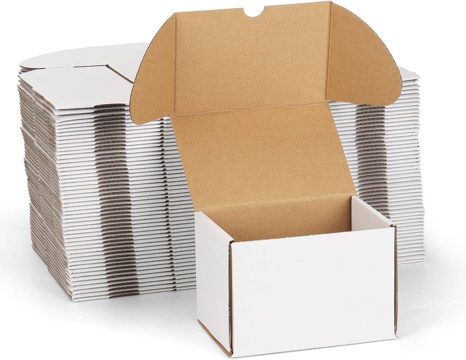 ZBEIVAN 6x4x4 White Shipping Boxes for Small Business Needs