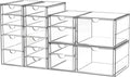 Acrylic Makeup Organizer with 17 Drawers - Clear 4 Pack for Vanity