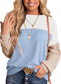 Dokotoo Color Block Long Sleeve Crewneck Knitted Pullover - Casual