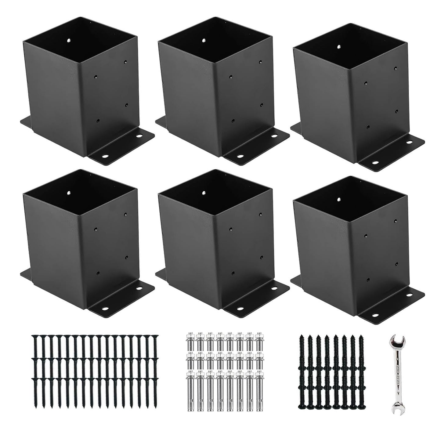 4x4 Post Base Brackets for Decks and Fences - Heavy Duty Steel